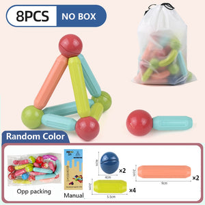 Magic Magnetic Building Blocks Toy Magnetic Construction Set Magnet Ball Sticks Rod Games Montessori Educational Toys For Kids | TageUnlimited