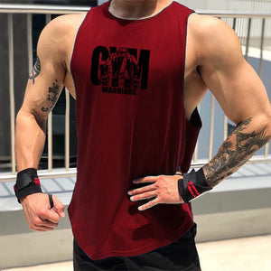 Cotton Workout Gym Tank Top Mens Muscle Sleeveless Sportswear Shirt Stringer Fashion Clothing Bodybuilding Singlets Fitness Vest | TageUnlimited