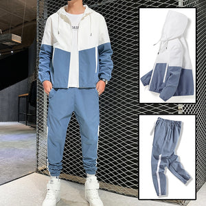 New Hip-hop Suit Male Set Track Suits Sweatsuit Man Tracksuit Mens Sets Pant Zipper Pockets Outwear 2PC Jacket+Pants Sets | TageUnlimited