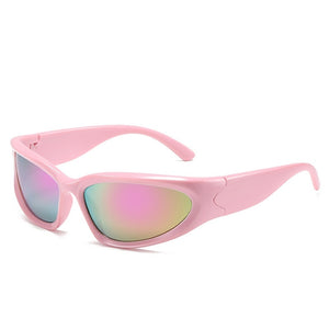 Popular Women Sunglasses  Punk Sunglasses Unique Sports Sun Glasses Men UV400 Goggle Shades Mirror Colorful Y2k Eyewear | TageUnlimited