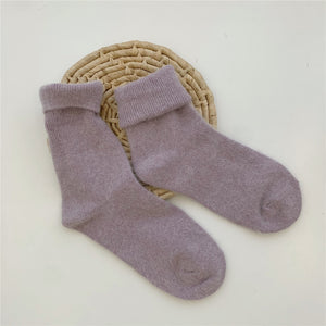 Solid Rabbit Hair Woman Socks Winter Thick Warmer Long Socks Japanese Kawaii Cute Thermal Cashmere Christmas Sock New Year Gifts | TageUnlimited