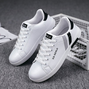Men Casual Shoes Lightweight Breathable Men Shoes Flat Lace-Up Men Sneakers White Business Travel Unisex Tenis Masculino | TageUnlimited