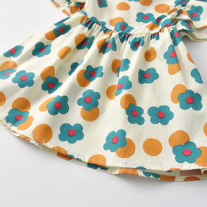 Summer Fashion Flower Kids Boy and Girl Matching Outfits Twin Brother Sister Hawaiian Print Toddler Boy Clothing Sets Tutu Dress