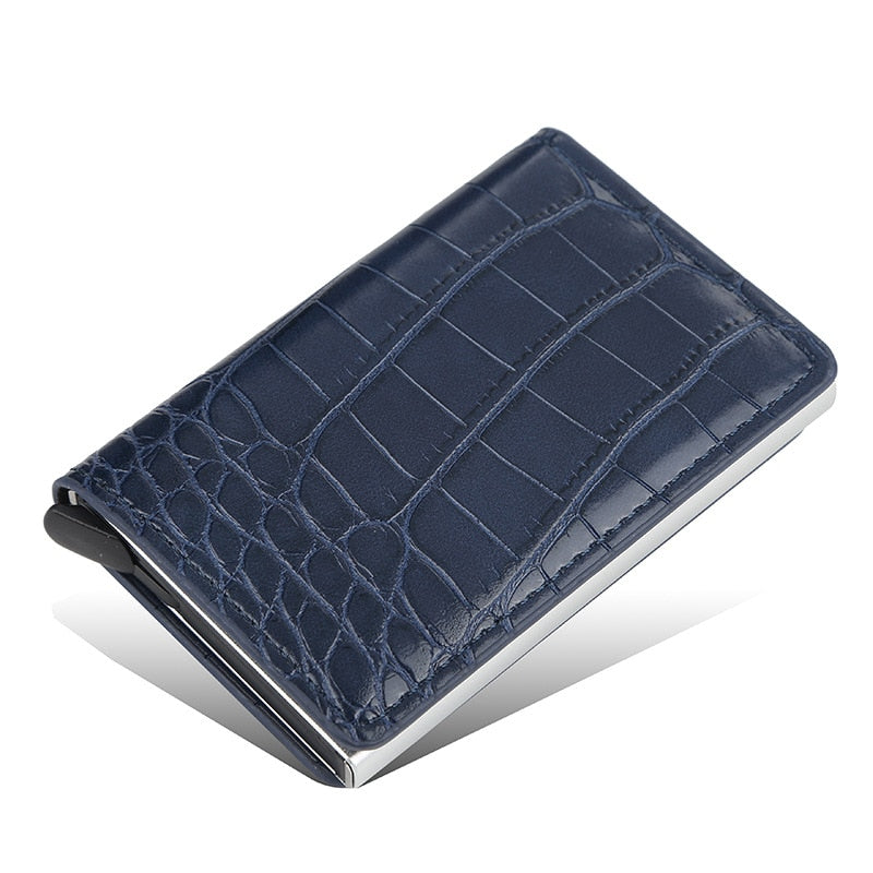 Credit Card Holder Wallet Men Women RFID Aluminium Bank Cardholder Case Vintage Leather Wallet with Money Clips | TageUnlimited