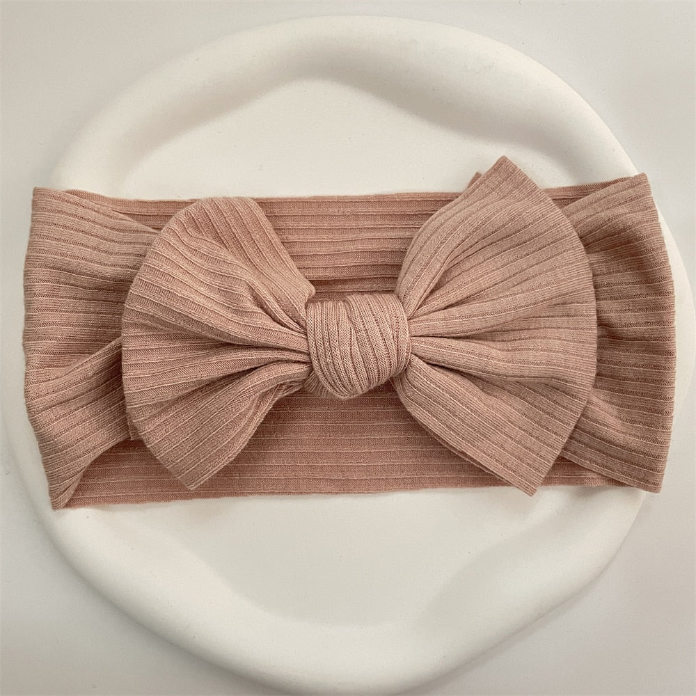 New Colors Knit Baby Headbands Rib Bow Elastic Soft Newborn Headbands for Baby Girl Children Turban Infant Kids Hair Accessories | TageUnlimited