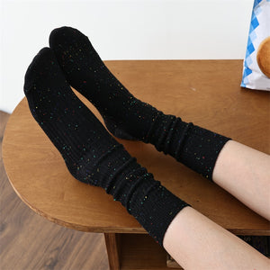 Women's Long Socks High Quality Autumn Winter Warm Thick Middle Tube Candy Color Korean Style Trend Elegant Pile Socks For Women | TageUnlimited