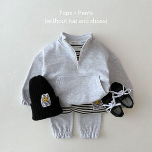 Baby Boys/Girls Clothes Children Toddler Fashion Costume Kids Tracksuits Letter Hoodies Jacket Pants 2Pcs Sets | TageUnlimited