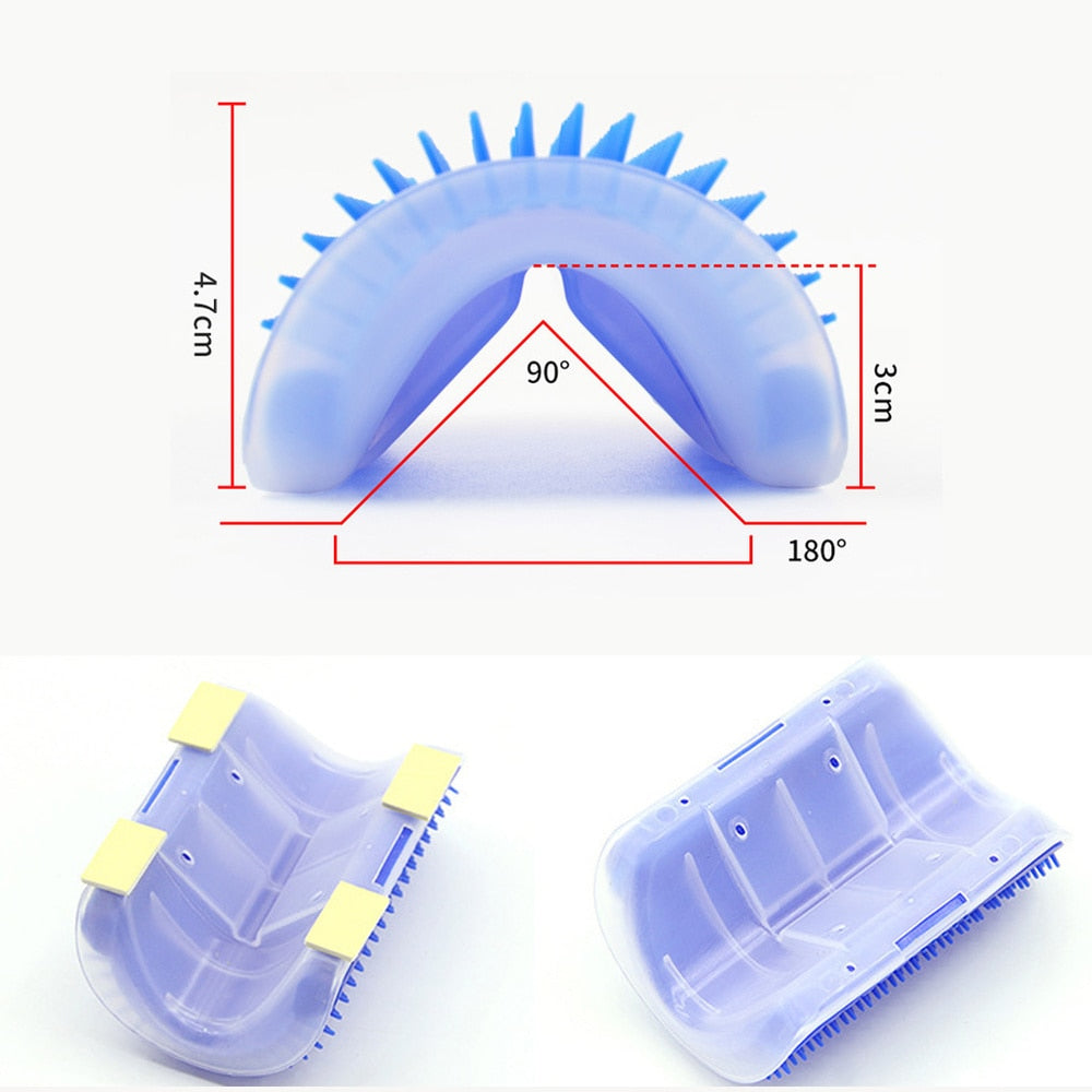 Cat Self Groomer With Catnip Soft Cats Wall Corner Massage Cat Comb Brush Rubs The Face With A Tickling Comb Pet Grooming Supply | TageUnlimited