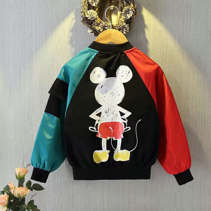 Spring Baby Boys Girls Coats Cartoon Mickey Zipper Hoodies Jacket For Kids Sweatshirt Children Windbreaker Outerwear 1-6 Years | TageUnlimited