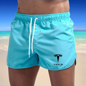 Tesla Men Shorts Summer Swimwear Men Swimsuit Swimming Trunks Boxer Short Sexy Beach Shorts Surf Board Men Clothing Pants | TageUnlimited