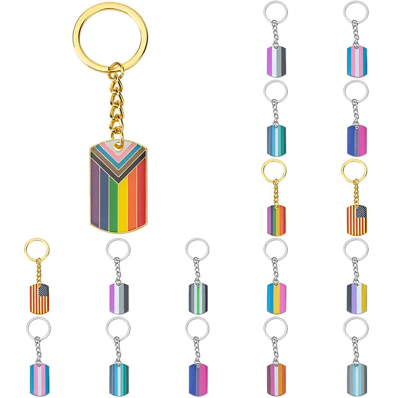 Asexual Rainbow Bisexual pride Transgender pride Demisexual Pride Key Ring Lapel Pin Brooches Pins Flag badge Brooch Badges | LGBTQ+ Gifts | TageUnlimited