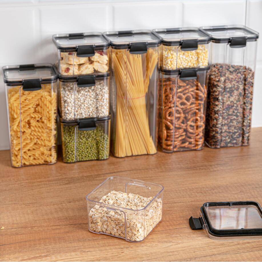 Food Storage Containers Kitchen Storage Organization Kitchen Storage Box Jars Ducts Storage for Kitchen PET Food Storage Box Lid | TageUnlimited