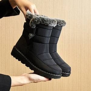 Waterproof Winter Boots for Women  New Faux Fur Long Plush Snow Boots Woman Platform Ankle Boots Warm Cotton Couples Shoes | TageUnlimited