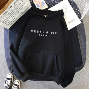 Streetwear Hoodies Letter Printed Women Sweatshirt Autumn Winter Long Sleeve Harajuku Pullovers Hooded Sweater sudadera mujer | 0 | TageUnlimited