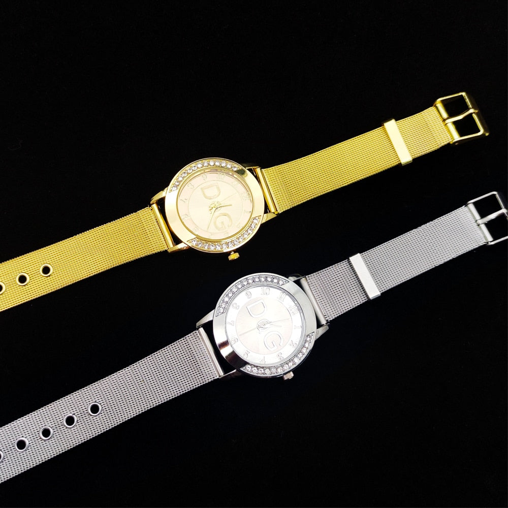 Fashion Watch Women Luxury Brand DQG Quartz Watch Reloj Mujer Casual Stainless Steel Ladies Clock | TageUnlimited