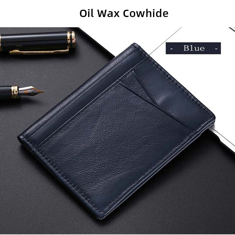 Buylor Men Wallet Soft Super Slim Wallet Genuine Leather Mini Credit Card Holders Wallet Thin Card Purse Small Bags for Women | TageUnlimited