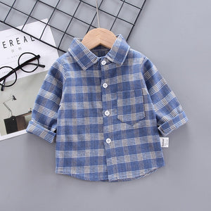 IENENS Spring Thin Shirts Baby Boys Long Sleeve Striped Print Shirts Kids Tops Tees Shirts Casual Blouse | TageUnlimited