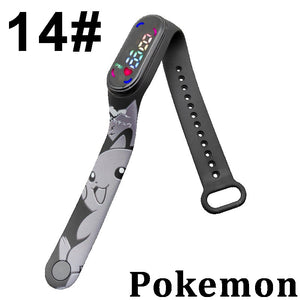 Pokemon Digital Watch Anime Pikachu Squirtle Eevee Charizard Student Silicone LED Watch Kids Puzzle Toys Children Birthday Gifts | TageUnlimited