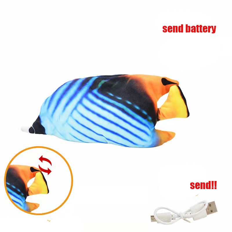 Cat Toys Electric Fish With USB Charging Built-In Lithium Battery Simulation Realistic Pet Molar Interactive Toys Pet Supplies | TageUnlimited
