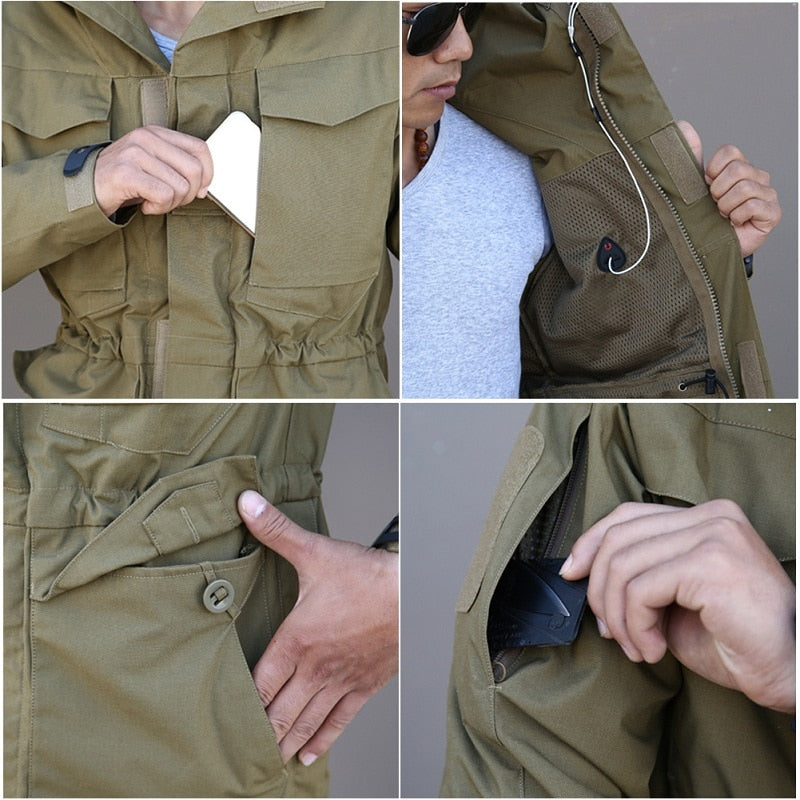 Tactical Windbreaker Men Waterproof Flight Pilot Coat Hoodie Military Field Jacket Winter Autumn | TageUnlimited