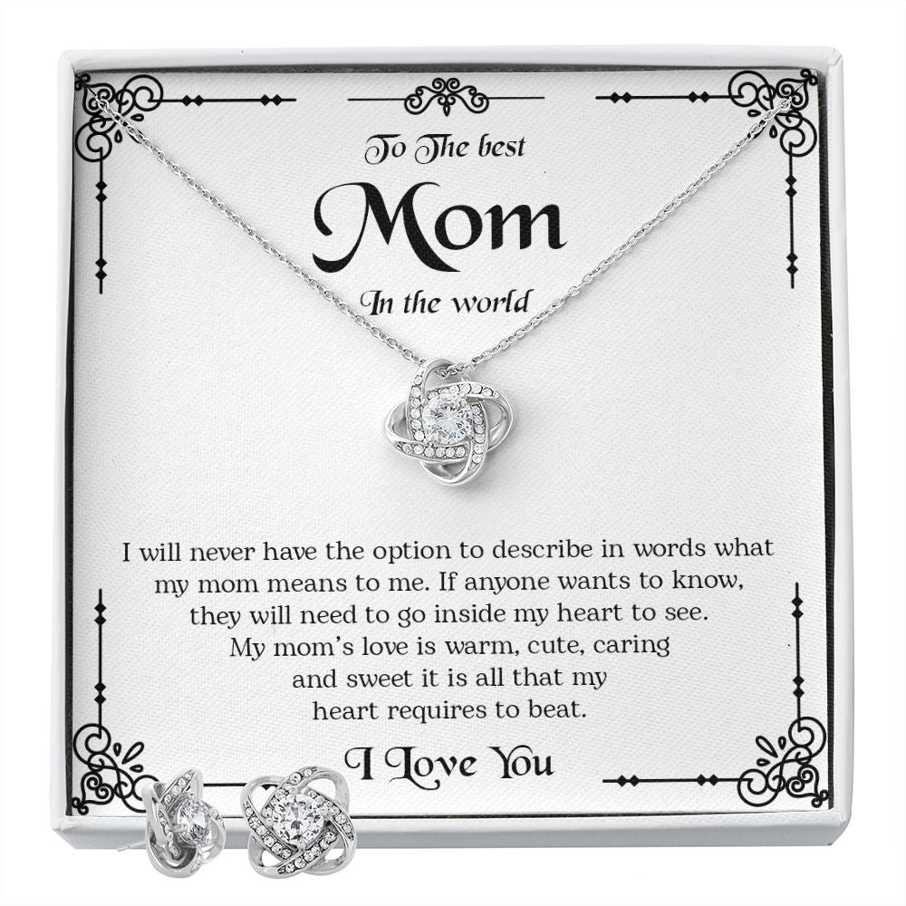 To The Best Mom In The World | I Love You | Jewelry | C30011TR, lx-C30011, P10019TR, PB23-WOOD, PP01-BLK, PT-3744, TNM-1, USER-184214 | ShineOn Fulfillment