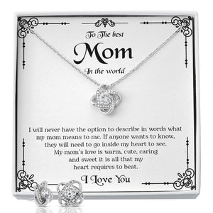 To The Best Mom In The World | I Love You | Jewelry | C30011TR, lx-C30011, P10019TR, PB23-WOOD, PP01-BLK, PT-3744, TNM-1, USER-184214 | ShineOn Fulfillment
