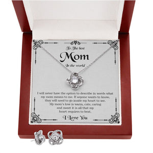 To The Best Mom In The World | I Love You | Jewelry | C30011TR, lx-C30011, P10019TR, PB23-WOOD, PP01-BLK, PT-3744, TNM-1, USER-184214 | ShineOn Fulfillment