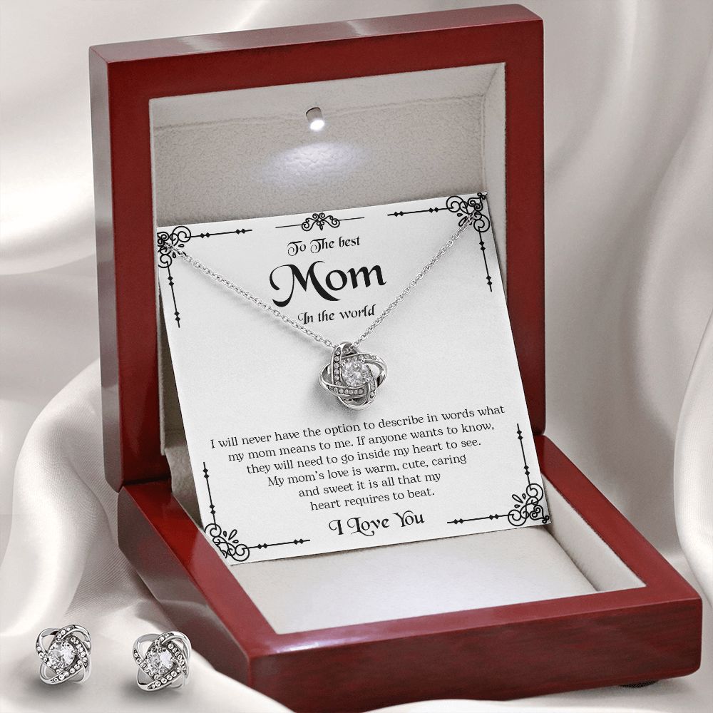 To The Best Mom In The World | I Love You | Jewelry | C30011TR, lx-C30011, P10019TR, PB23-WOOD, PP01-BLK, PT-3744, TNM-1, USER-184214 | ShineOn Fulfillment