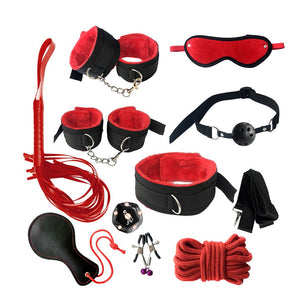 Sexy 10Pcs BDSM Toys Leather Bondage Sets Restraint Kits Sex Things For Couples | 0 | TageUnlimited