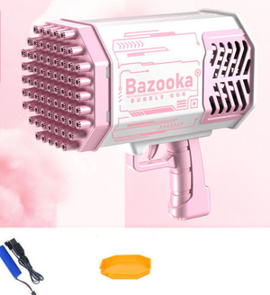 Bubble Gun Rocket 69 Holes Soap Bubbles Machine Gun Shape Automatic Blower With Light Toys For Kids Pomperos | 0 | TageUnlimited