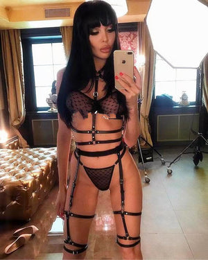 CKMORLS Sexy Body Chest Harness Women Leather Chest Strap Gothic Garter Belt Adjustable Body Bdsm Erotic Lingerie BDSM Bandage | 0 | TageUnlimited
