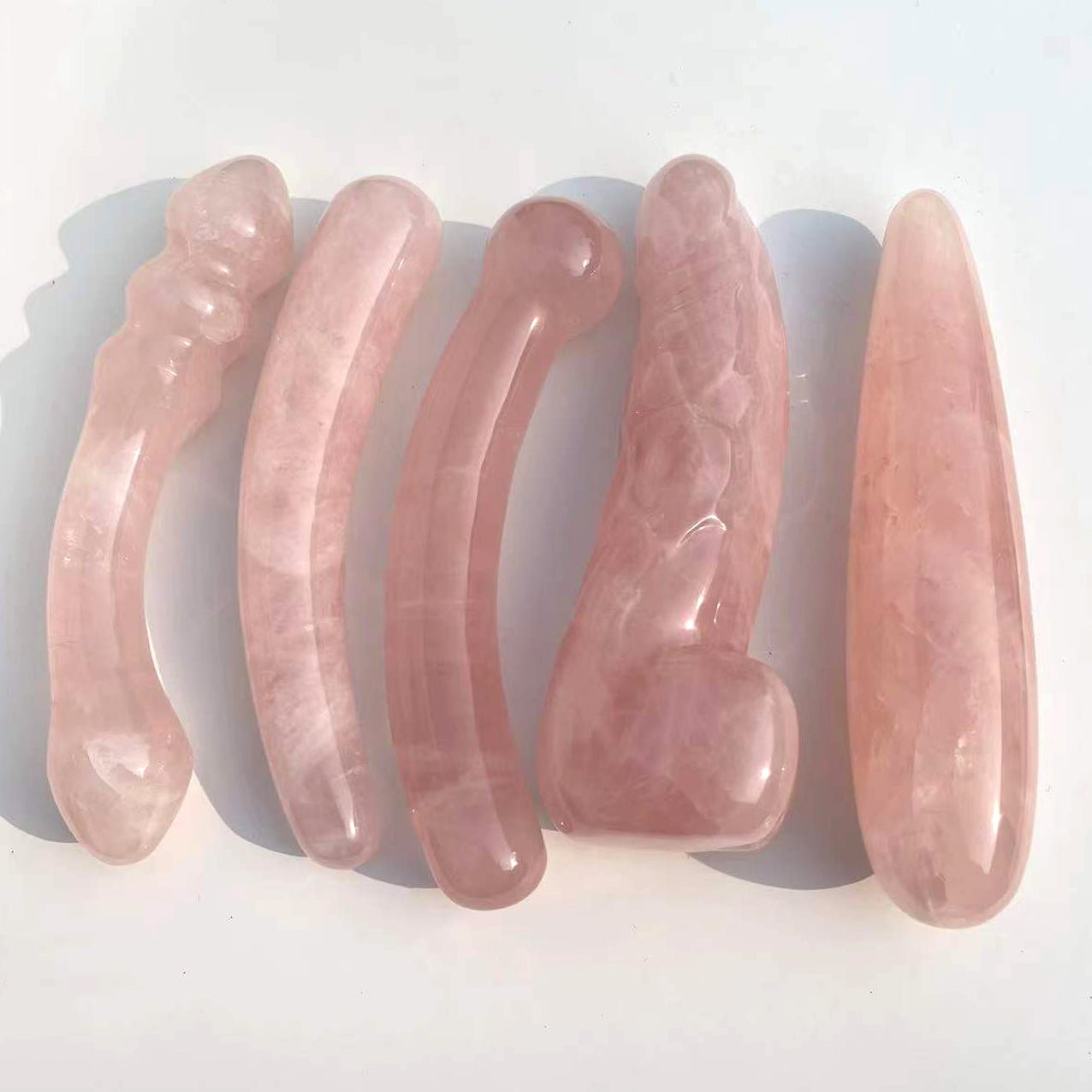 18 cm Large Size Natural Healing Stone Rose Quartz Certified Crystal Dildos. | Tage-Active