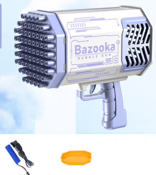Bubble Gun Rocket 69 Holes Soap Bubbles Machine Gun Shape Automatic Blower With Light Toys For Kids Pomperos | 0 | TageUnlimited