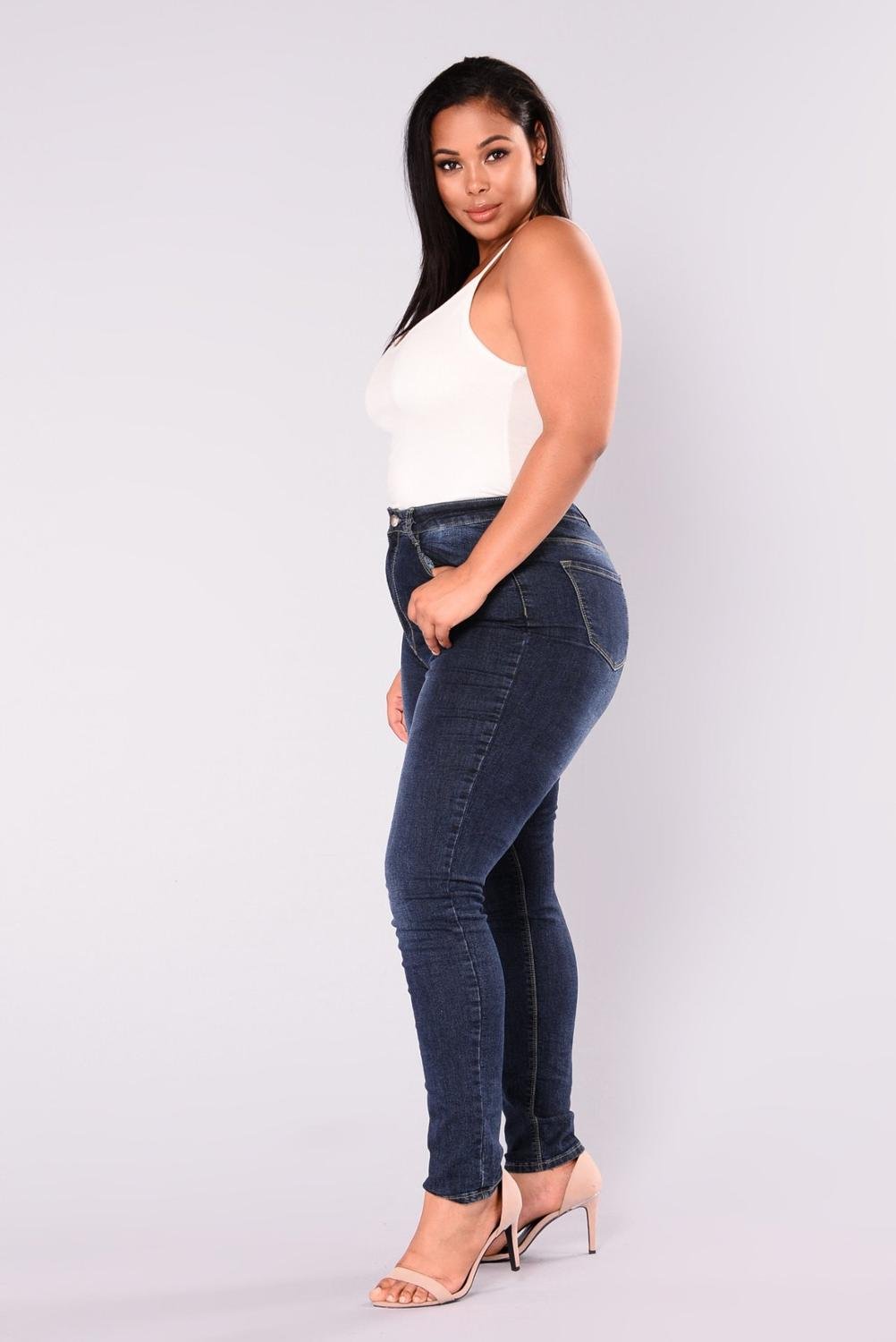 Plus Size Jeans For Women High Waist Stretch Jeans Casual Denim Pencil Pants Fall Winter Clothing L-5XL Drop shipping | 0 | TageUnlimited