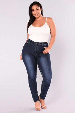 Plus Size Jeans For Women High Waist Stretch Jeans Casual Denim Pencil Pants Fall Winter Clothing L-5XL Drop shipping | 0 | TageUnlimited
