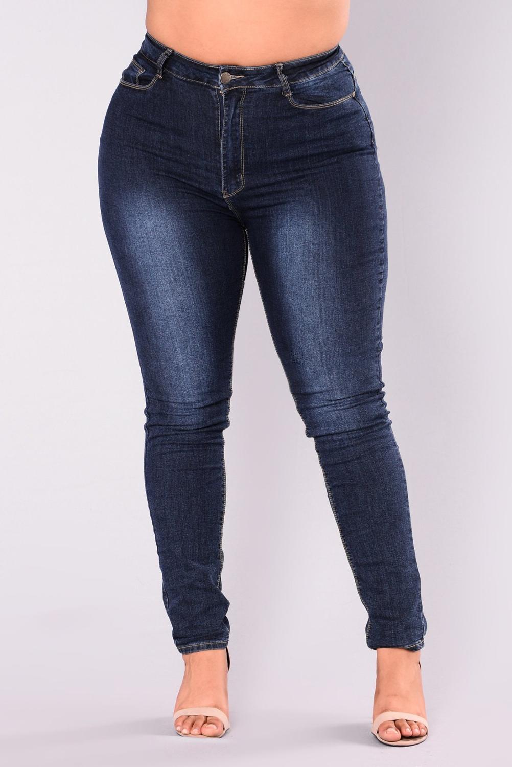 New Plus Size Jeans For Women High Waist Stretch Jeans Casual Denim Pencil Pants Fall Winter Clothing L-5XL Drop shipping | 0 | TageUnlimited