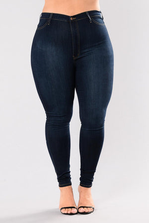Plus Size Jeans For Women High Waist Stretch Jeans Casual Denim Pencil Pants Fall Winter Clothing L-5XL Drop shipping | 0 | TageUnlimited