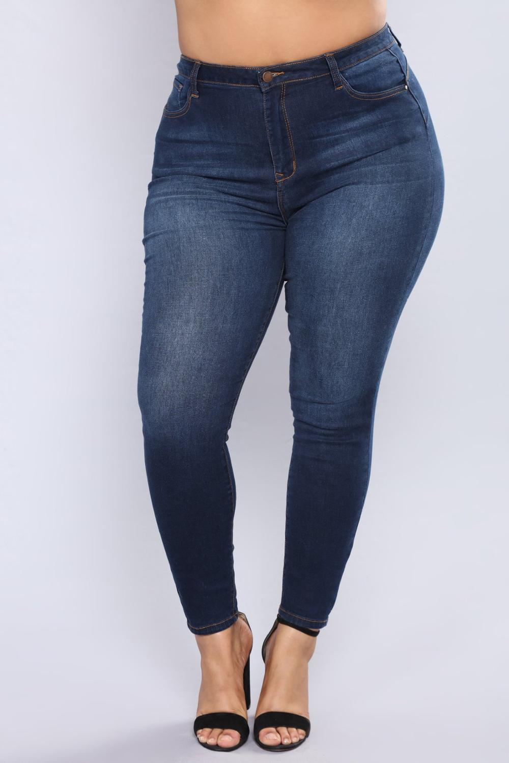 Plus Size Jeans For Women High Waist Stretch Jeans Casual Denim Pencil Pants Fall Winter Clothing L-5XL Drop shipping | 0 | TageUnlimited