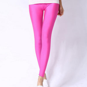 Solid Candy Neon Leggings for Women High Stretched Female Sexy Legging Pants Girl Clothing Leggins | 0 | TageUnlimited