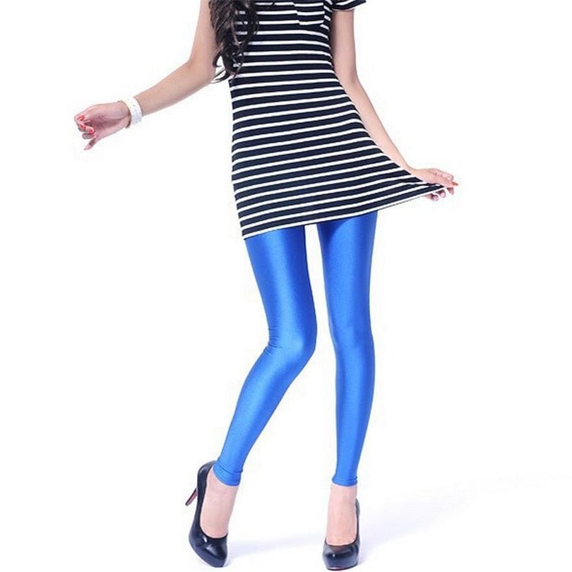 Solid Candy Neon Leggings for Women High Stretched Female Sexy Legging Pants Girl Clothing Leggins | 0 | TageUnlimited