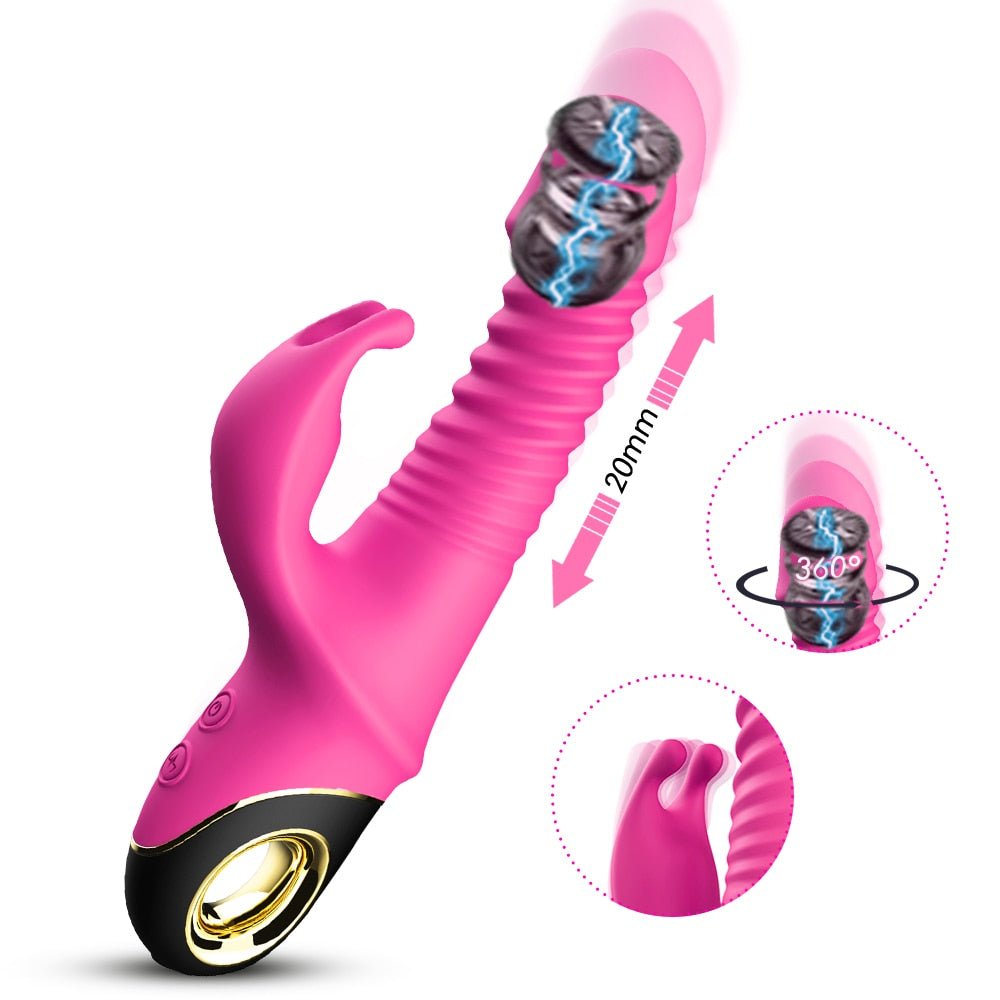 Rabbit Thrusting Vibrator Automatic Telescopic G-Spot Clitoris Stimulator Female Masturbation Sex Toys For Women Adults | TageUnlimited