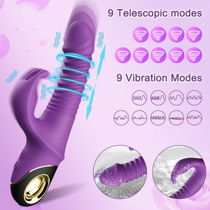 Rabbit Thrusting Vibrator Automatic Telescopic G-Spot Clitoris Stimulator Female Masturbation Sex Toys For Women Adults | TageUnlimited