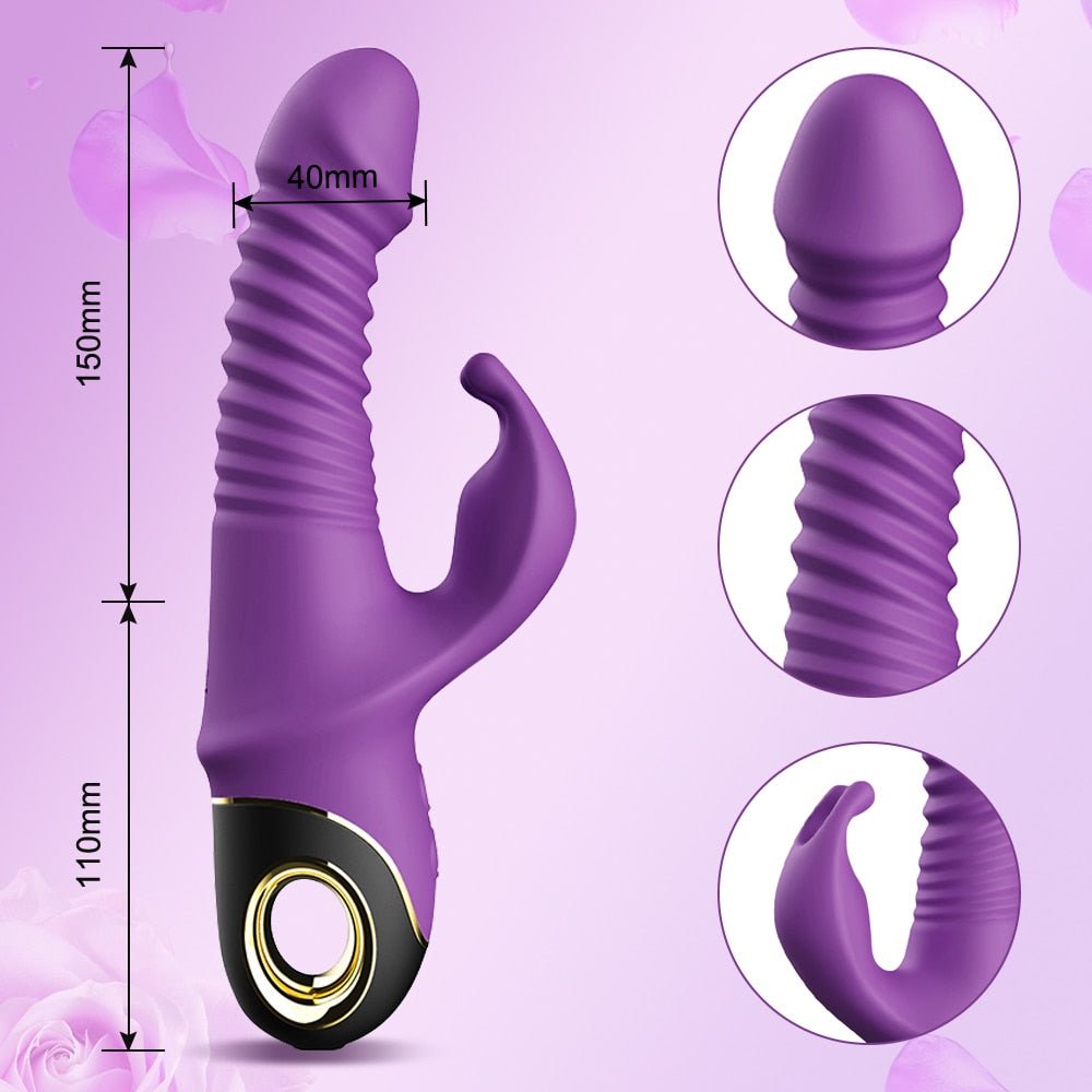 Rabbit Thrusting Vibrator Automatic Telescopic G-Spot Clitoris Stimulator Female Masturbation Sex Toys For Women Adults | TageUnlimited