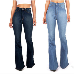 Spring/Summer New Trousers High Waist Boot Cut Jeans For Women Fashion Casual Slim Denim Flared Pants Plus Size S-4XL | 0 | TageUnlimited