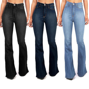 Spring/Summer New Trousers High Waist Boot Cut Jeans For Women Fashion Casual Slim Denim Flared Pants Plus Size S-4XL | 0 | TageUnlimited