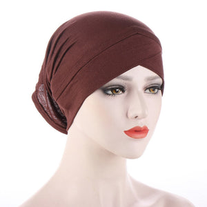 Women Solid color Under Scarf Cap turban femme musulman Ready to wear hijab cap female headscarf bonnet muslim inner hijabs | TageUnlimited