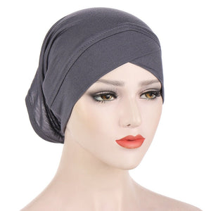 Women Solid color Under Scarf Cap turban femme musulman Ready to wear hijab cap female headscarf bonnet muslim inner hijabs | TageUnlimited
