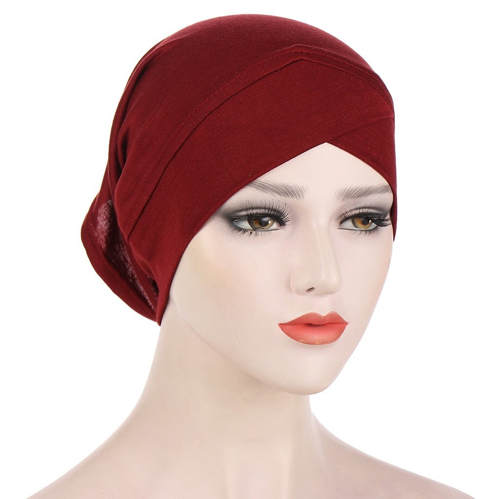 Women Solid color Under Scarf Cap turban femme musulman Ready to wear hijab cap female headscarf bonnet muslim inner hijabs | TageUnlimited
