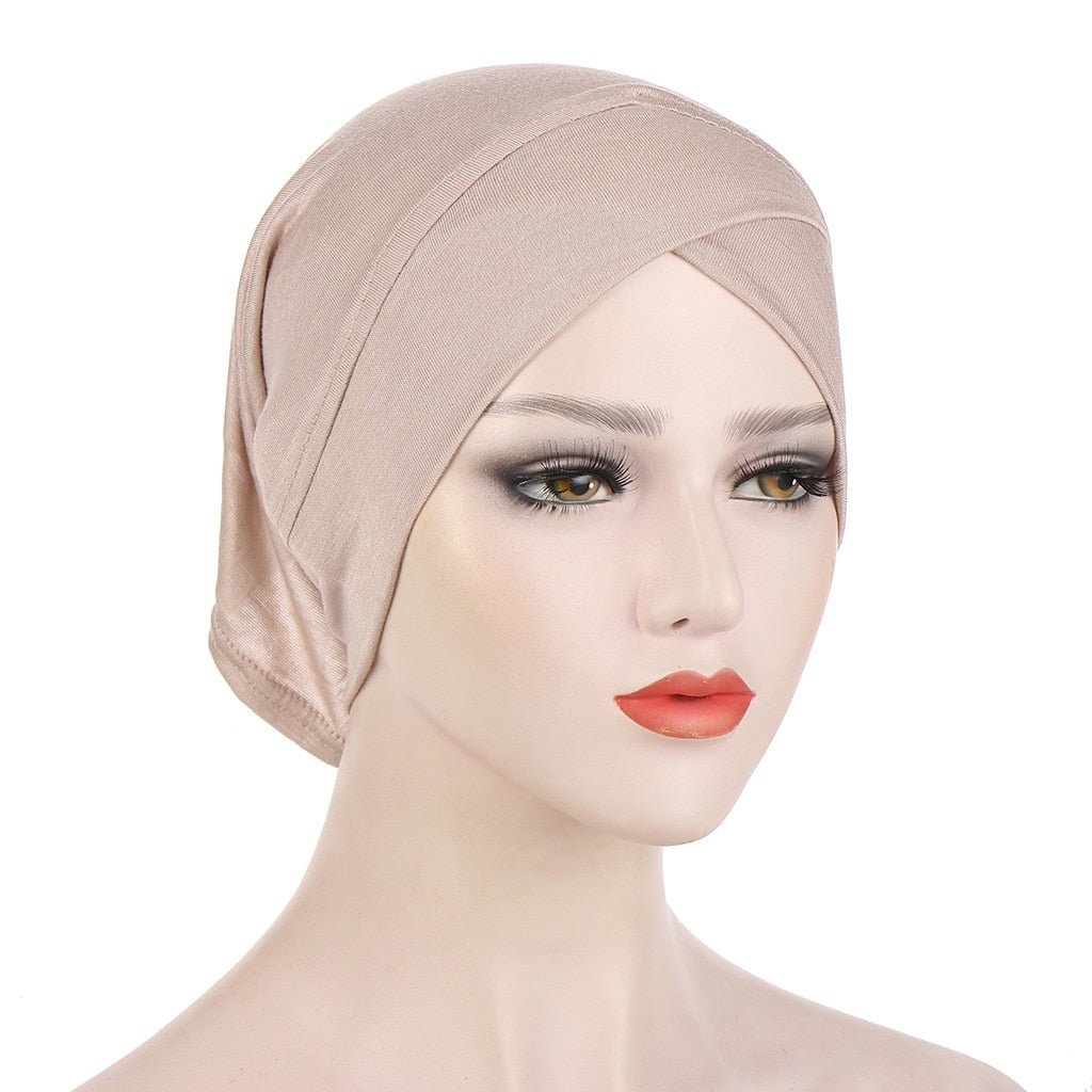 Women Solid color Under Scarf Cap turban femme musulman Ready to wear hijab cap female headscarf bonnet muslim inner hijabs | TageUnlimited
