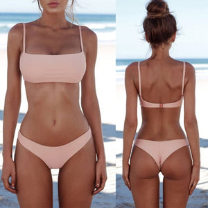 Sexy Push Up Unpadded Brazilian Bikini Set Women Vintage Swimwear Swimsuit Beach Suit Biquini Bathing Suits Drop Ship | TageUnlimited